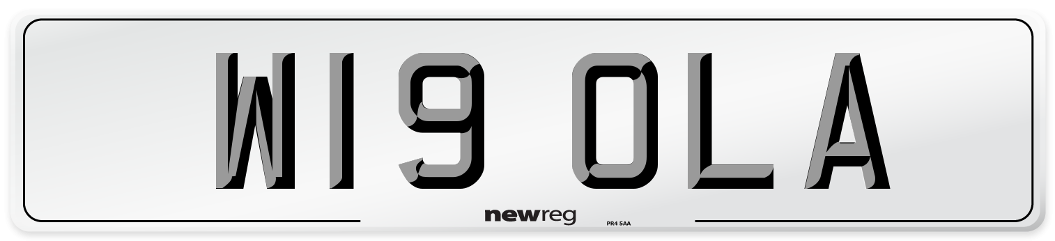 W19 OLA Number Plate from New Reg